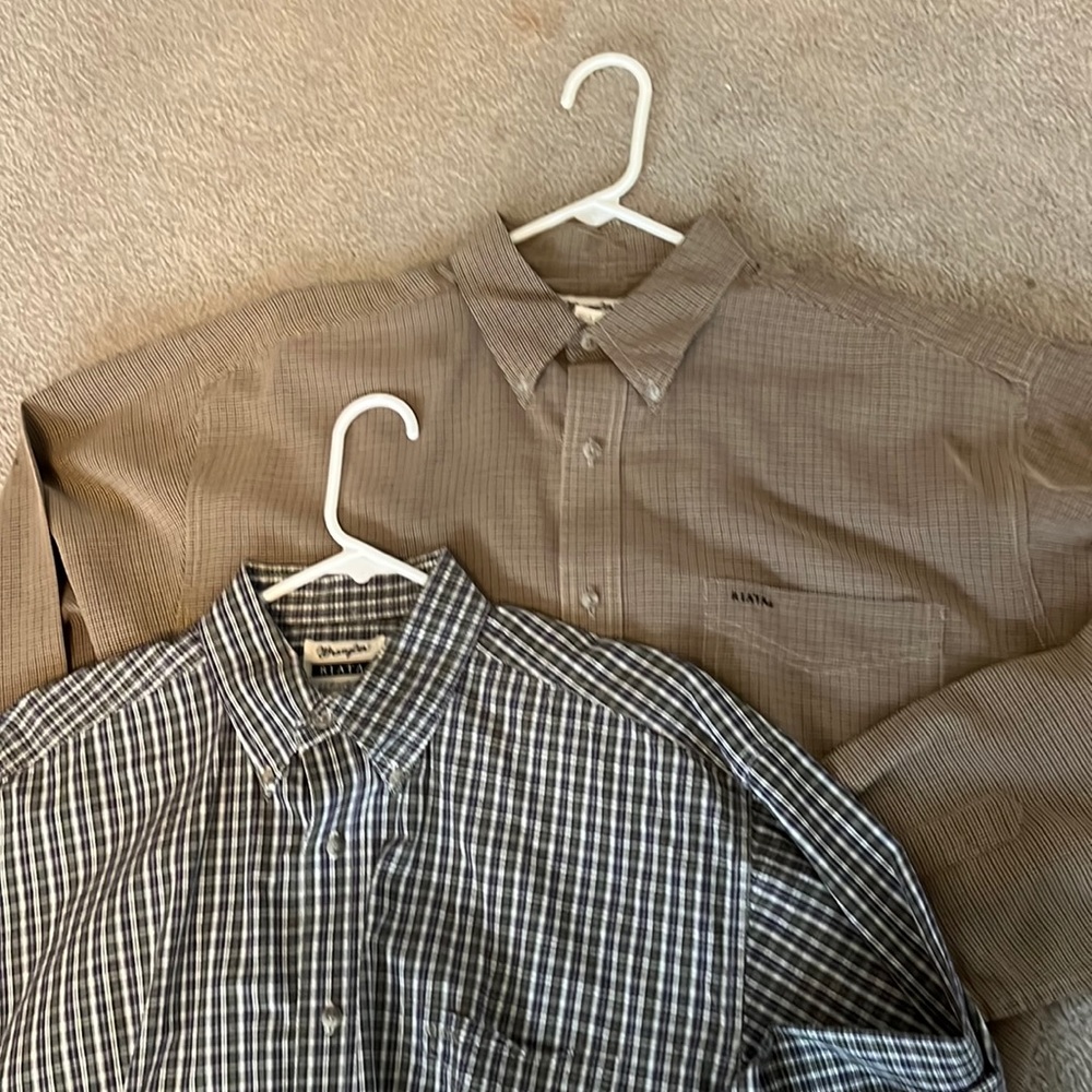 2 nice western shirts. Size Large.